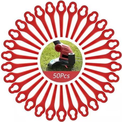 50 pcs Lames compatible pour Ferrex Aldi Far 20-i Coupe Bordure, lames de rechange pour Coupe Bordure sans fil Ferrex (1/5)