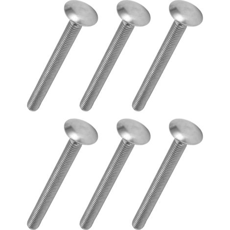 30 Boulons à tête carrée M8x1.25 Inox A2, Vis de Carrosserie DIN603 M8x80, Lot de 30