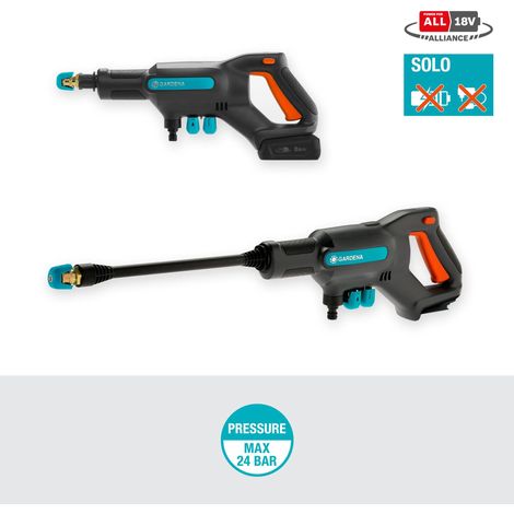 GARDENA Hidrolimpiadora de alta presión batería AquaClean 24 / 18V POWER FOR ALL cargador y batería no incluidos, 3 niveles de limpieza, múltiples boquillas, presión máx. 24 bar (14800-55) (1/5)
