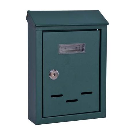 CASSETTA POSTA TRADIZIONE + CILINDRO MAXI • ACCIAIO VERN VERDE 200X60 H.300