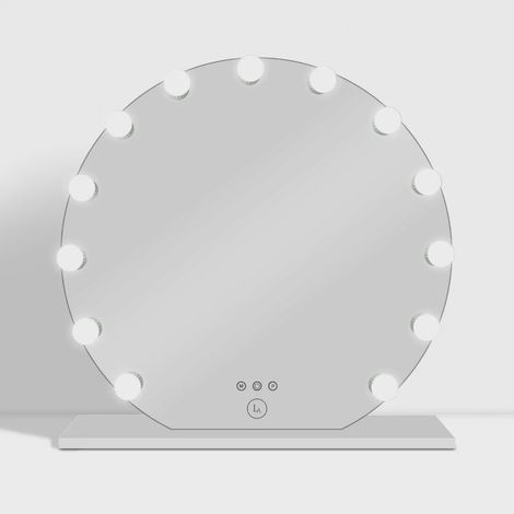 Lux Vanity LV-2683:13 Dimmable LED Bulbs Round Hollywood Vanity Mirror - 100cm