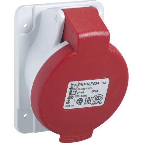 SCHNEIDER PKF16F434 Geneigter Einbausockel 16A 3P+TT 380-415V IP44 (1/2)