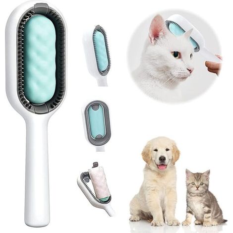 Cat Brush Dog Brush, Universal Pet Hair Brush, Long Hair Cat Brush, Multifunctional Cleaning Brush for Cleaning and Grooming Pet Hair (Green) (1/5)