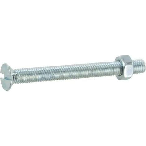 Bullone a testa svasata in acciaio zincato 6x50 mm, 5 pz.