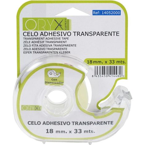 Nastro adesivo trasparente 18 mm. x 33 mt Con erogatore. (1/4)