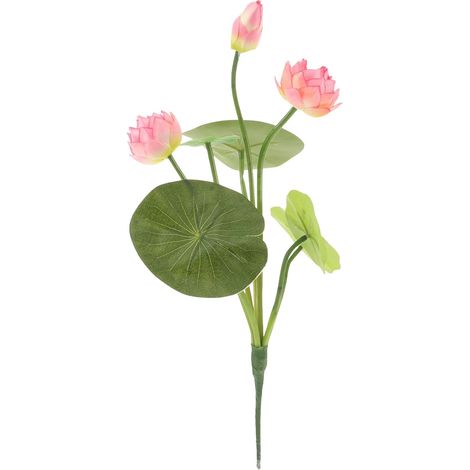 Bouquet de Fleurs Artificielles Lotus Décoratif en Soie, Élégant et Solide, Facile à Entretenir, Décoration Intérieure Fêtes la Maison (1/5)
