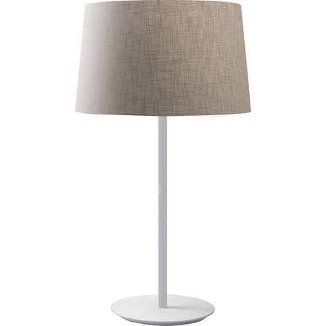 VIVIEN Lampada da Tavolo Bianca con Paralume Conico Avorio E27 IP20 - Illuminazione d'Interni in Metallo - Rossi Group (1/5)