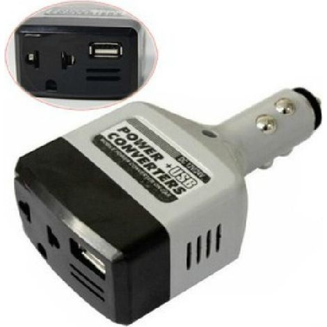 12V/24V auf 220V USB-Stromwandler-Adapter für Autotelefone, ein universeller Kfz-Stromwandler/Ladegerät, geeignet für alle Mobiltelefone.