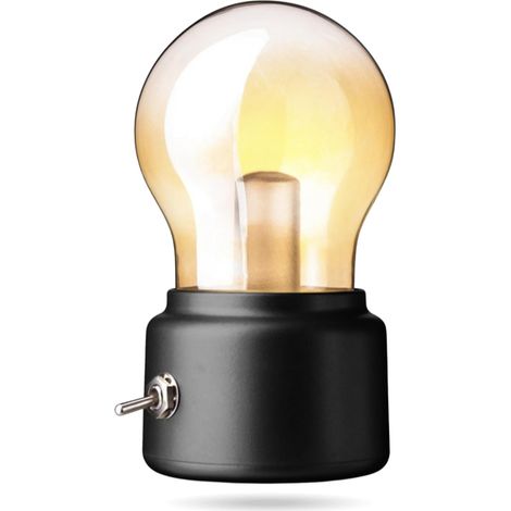Lampe de table vintage avec interrupteur - Style industriel décoratif - Lampe de bureau / Lampe de chevet / Éclairage d'ambiance / Éclairage de bureau - Idéale pour la maison, le salon, le bureau et u (1/3)