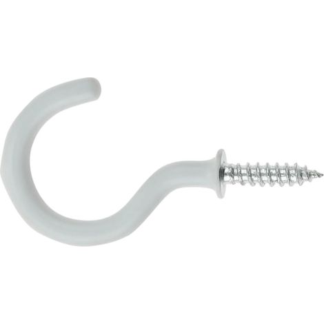 10 crochets garage, fer, blanc, pour outils et accessoires (1/4)