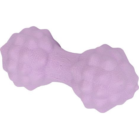 Balle de massage double ergonomique pour dos et épaules - Paire de balles de lacrosse souples anti-stress violette (1/5)