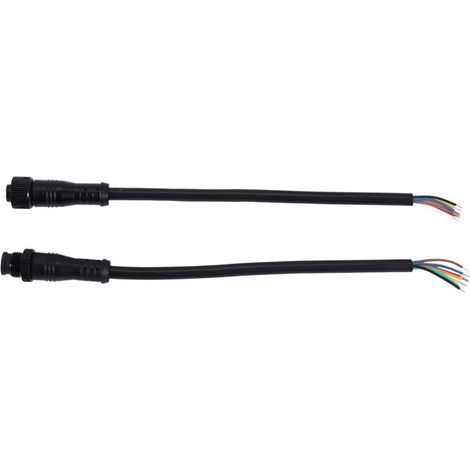Connecteur de prise etanche 8 broches M / F - Noir (1/2)