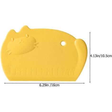Set di 2 raschietti per impasto in silicone, tagliabiscotti a forma di gatto, accessori per la pasticceria (1/5)