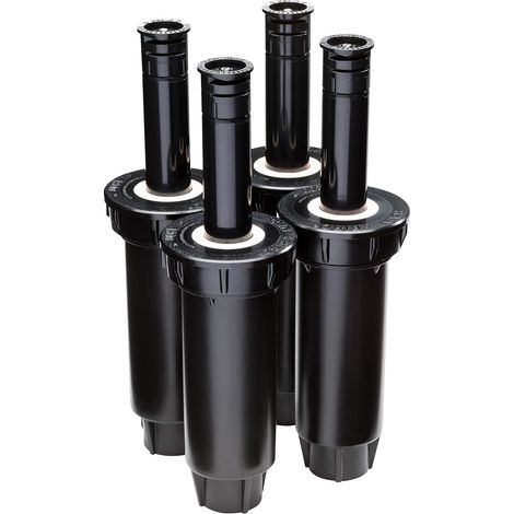 Lot de 4 Arroseur, Double pulvérisation, Motif demi-cercle 180°, Acier inoxydable, Jardin pelouse (1/5)