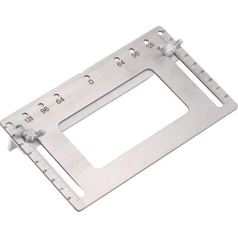 Localisateur de Trou de Perforation de Poignée, Modèle de Perçage de Trou Résistant à la Corrosion, Opération Facile de Haute Précision en Acier Inoxydable pour l'installation de Meubles (1/5)