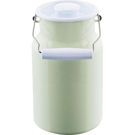 Riess Milchkanne mit Deckel 2 Liter Emaille Classic Pastell Nilgrün (1/5)