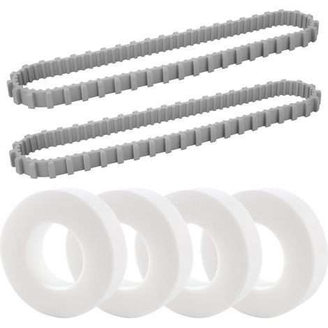 Schienen- und Ringset – 2er-Set – Strapazierfähiges Gummi – Ersatzteil für Poolroboter – Kompatibel mit Dolphin Nautilus CC Plus – Grau (1/5)