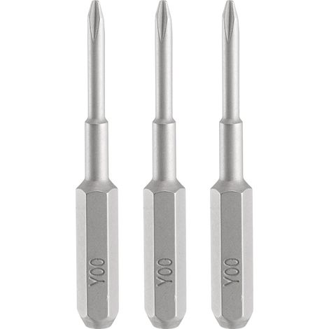 3pcs Y00 Embout de Tournevis Tri-Wing 5/32" Tige Hexagonale 35mm/1.38" Longueur Magnétique Tête En Y à 3 Pans Acier S2 Embout de Tournevis (1/5)