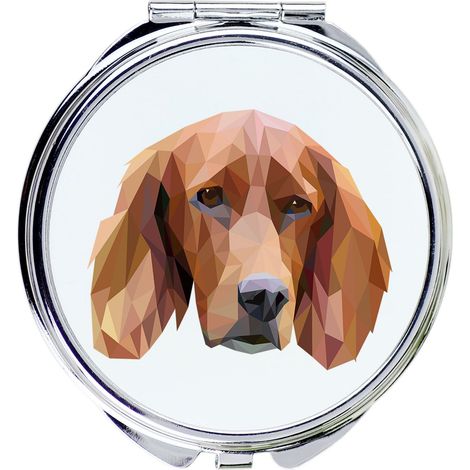 Setter inglese, Laverack - specchio con foto e iscrizione geometrica di Art-Dog (1/3)