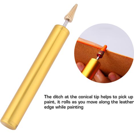 Applicateur d'Huile pour Cuir - Stylo de Teinture pour Ceintures et Bordures DIY - Jaune (1/3)