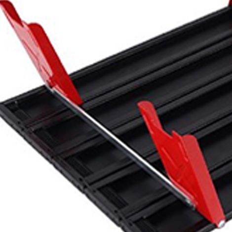 Table de Camping Extensible en Aluminium Léger pour Randonnée et Pique-nique, Noir et Rouge (1/5)