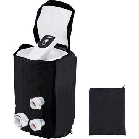 Housse Pompe Chauffage Spa Etanche Tissu Oxford 600D Accessoire Baignoire Gonflable Noir (1/5)