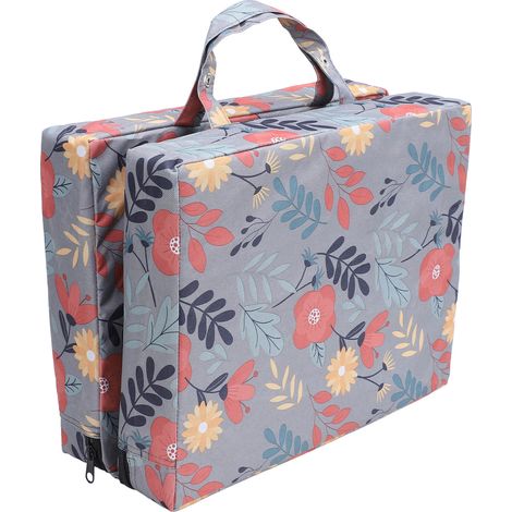 Tapis de genouillage jardin multifonction transportable léger épais coussin genoux pour jardinage fitness travaux maison bain bébé gris à fleurs (1/5)