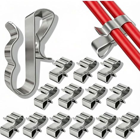 50 Pièces Clips de Câble de Panneau Solaire en Acier Inoxydable Clips pour Câble Photovoltaïque, Clips de Fil Métallique, Clips de Fil de Remorque, pour Photovoltaïque, Panneau Solaire (1/5)