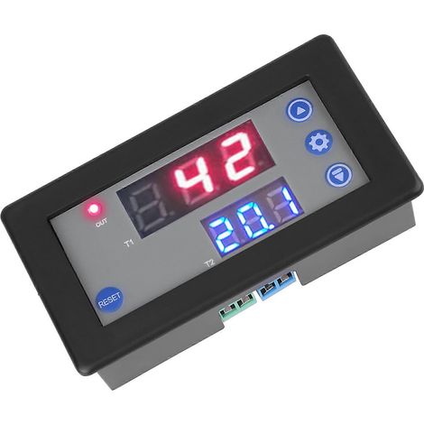 Module de relais temporisé 12 V avec minuterie de cycle et double affichage numérique à LED (1/2)