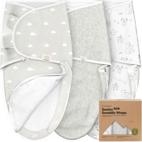 Lot de 3 Sacs de Couchage à Fermeture éclair Pour Bébé – Sac de Couchage Pour Nouveau-né de 2 à 7 mois (1/5)
