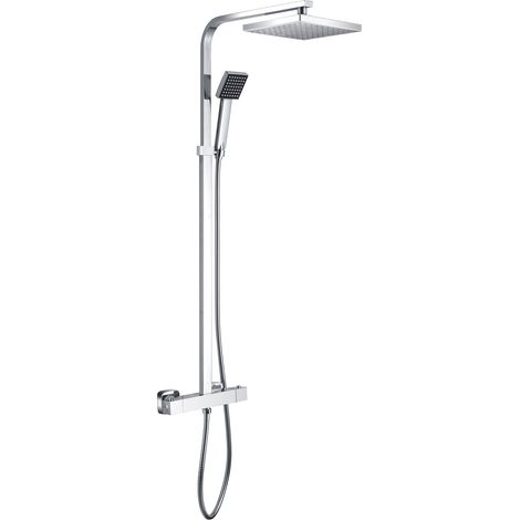 Designer Duschsäule Serie "Park" Höhenverstellbar mit Regendusche, Thermostat und Handbrause (1/3)