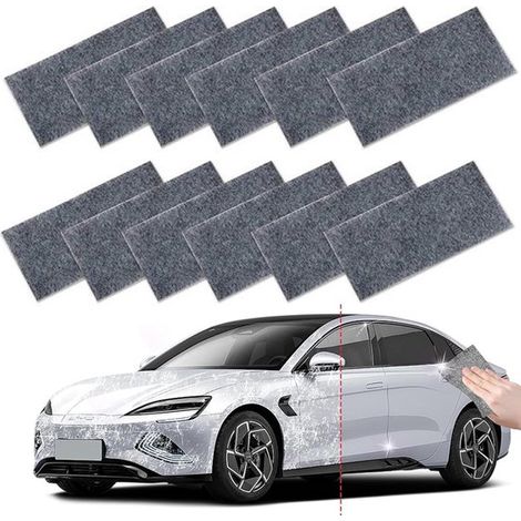 Panni in microfibra, 12 pezzi, 20 x 10 cm, panni per la pulizia lavabili, panno per la rimozione e la riparazione dei graffi della vernice dell'auto, panno con nano glitter per la pulizia / auto (1/5)