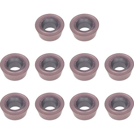 10 plaquettes de tournage en carbure revêtu, indexables, pour tours CNC et fraisage (1/5)