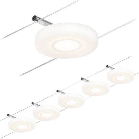 94426 Système complet d'éclairage sur câble LED chrome (mat), chrome