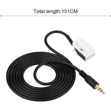 Adattatore AUX in, cavo adattatore audio per auto senza perdita da 12 pin resistente all'usura per auto (1/5)