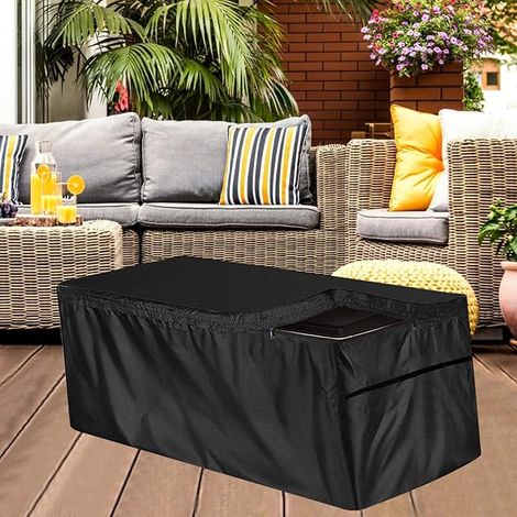 Housse Coffre De Rangement Exterieur, Couverture De Boîte De Pont Tissu Oxford 210D Bâche Coffre Rangement Jardin Exterieur, Housse Imperméable (1/5)