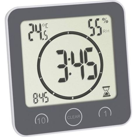 Bad- /Küchenuhr mit Timer Minuteur gris numérique (1/3)