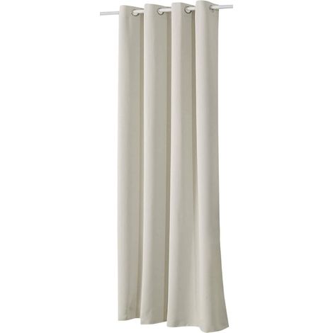 WOLTU Tenda Oscurante per Finestre con Occhielli per Camera da Letto. 1 Pannello Beige ,Tenda senza cinghie