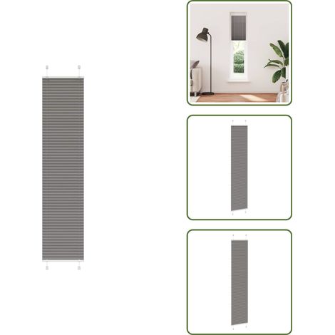 vidaXL Plissee Anthrazit 50x200 cm Stoffbreite 49,4 cm Polyester (1/5)