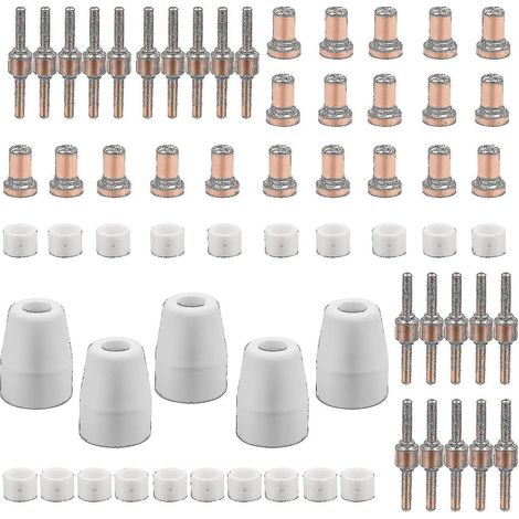 65 pièces de consommables plasma PT31 pour découpeur plasma Parkside, coupe 30, 40 et 50. (1/5)