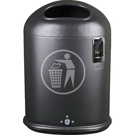 FRANKEL kaiserkraft, Poubelle d'extérieur, capacité 45 l, l x (1/5)