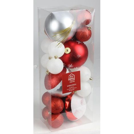 20er-Set Weihnachtsbaum-Kugeln 6/12cm 20 Stück Dekoration (1/5)