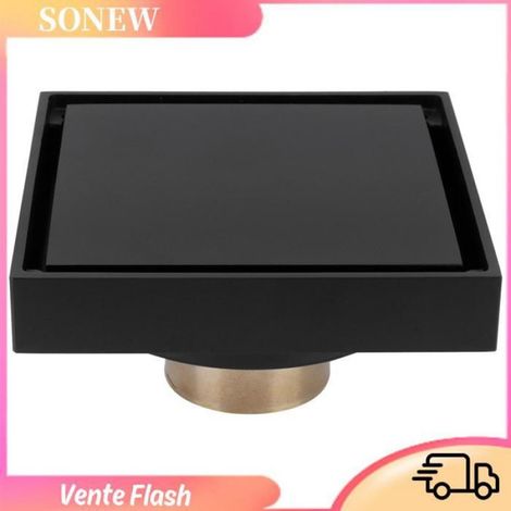 Crépine De Sol - Drain De Plancher En Cuivre Noir - Pour Salle De Bain Cuisine Balcon - 10 X 10 Cm - 526 G (1/5)