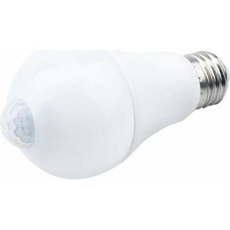 Ampoule LED E27 avec détecteur de mouvement Lumière intelligente 9 W Remplace l'ampoule basse consommation 90 W Angle d'éclairage 120°, blanc, E27, 9 W (1/5)