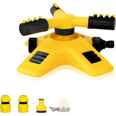 Oszillierender Regner, automatischer 360-Grad-Drehregner für Garten und Rasen, 8-10 m Sprühdurchmesser (1/5)