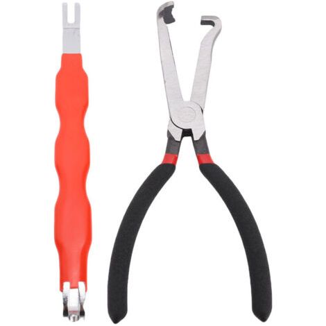 BUNTHAUS Pince de déconnexion électrique, outil multifonctionnel pour retirer les longues bougies d'allumage, pour retirer les tuyaux de carburant, adapté à la réparation automobile, rouge