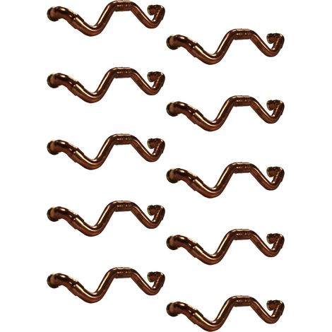 Lot de 10 Poignées Vague en Cuivre - Entraxe 160 mm - Ø12 - Arcanaute (1/4)
