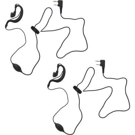 2pièces Oreillette Filaire pour Interphone Casque Écouteur pour Sécurité Restauration Entrepôts et Environnements Bruyants (1/5)