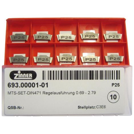 Jeu de plaquettes de rainurage DIN471 Zinner