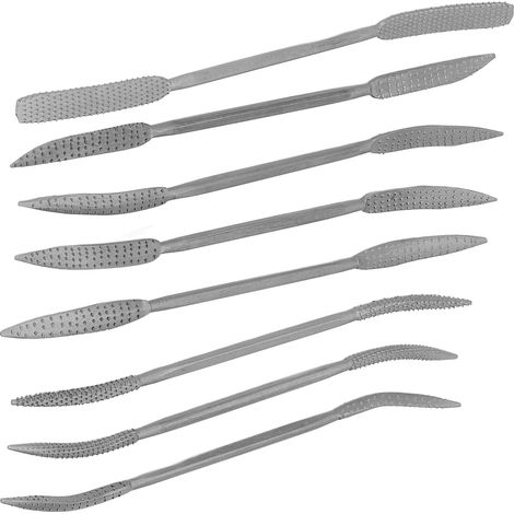 8-teiliges Set doppelseitiger Raspelfeilen aus 8-Zoll-Holz, aus legiertem Stahl, zum Schnitzen, für Holzbearbeitung und Polieren (1/5)